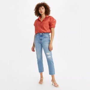 Levi's 501® ORIGINAL CROPPED WOMEN'S JEANS in Luxor Reconstruction - Medium Wash